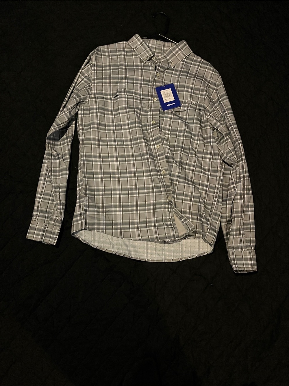 Huk Men's Gray Plaid Button-Down Shirt